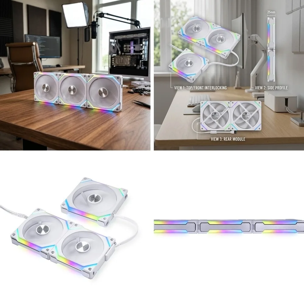 

For LIAN LI UNI Fan SL120 V1 RGB White 12cm Fan