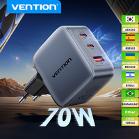 Vention 70W GaN Charger Type C Quick Charge 4.0 3.0 USB Charger For iPhone 16 15 14 Pro Macbook Air Laptop Tablet PD Fast Charge