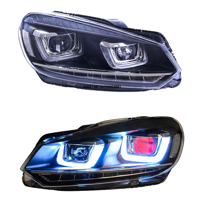 

2 Pieces Head Lamp for Golf 6 VW LED Headlamp 2010 2012 Upgrade Golf MK 6 Accessories Car Head Light