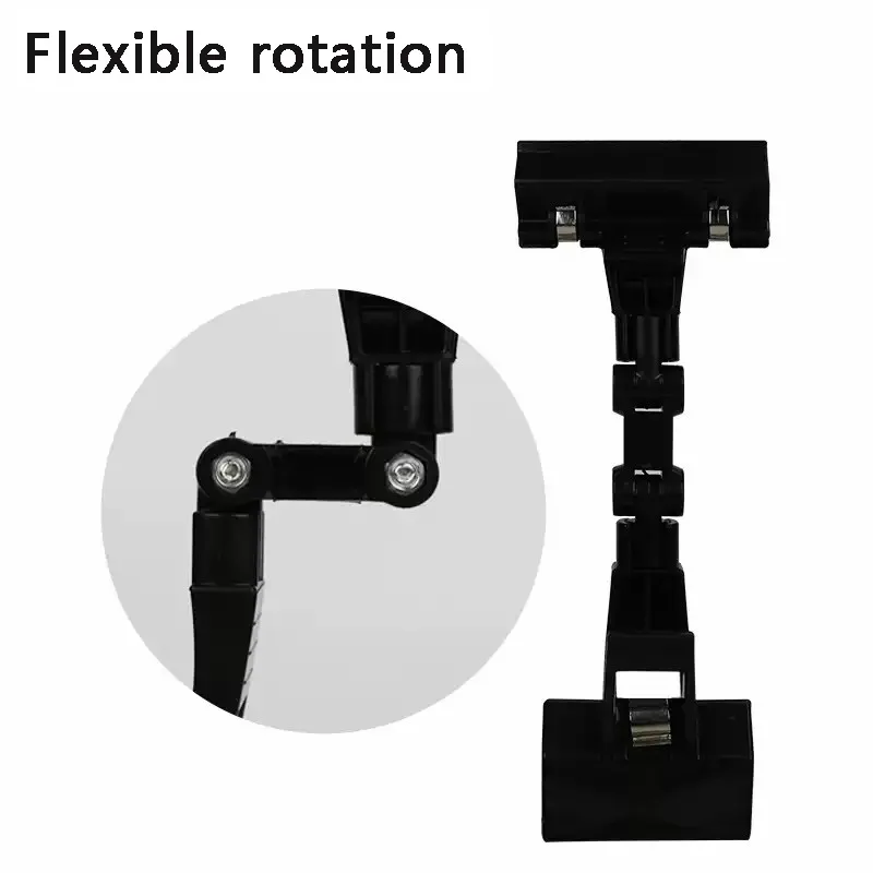 Clipe de logotipo de exibição de varejo clipe de logotipo de dupla face acrílico transparente preço clipe de logotipo produto clipe rotativo