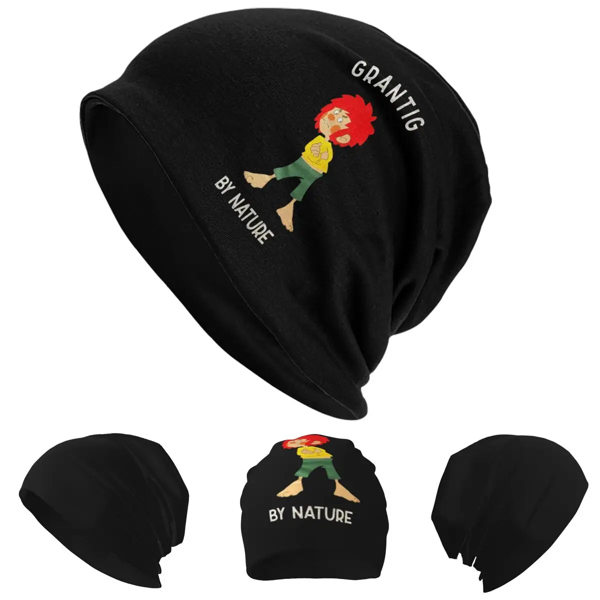 

Pumuckl Grantig By Nature Skullies Beanies Hats Warm Autumn Winter Outdoor Cap Knitted Bonnet Caps for Men Women Adult