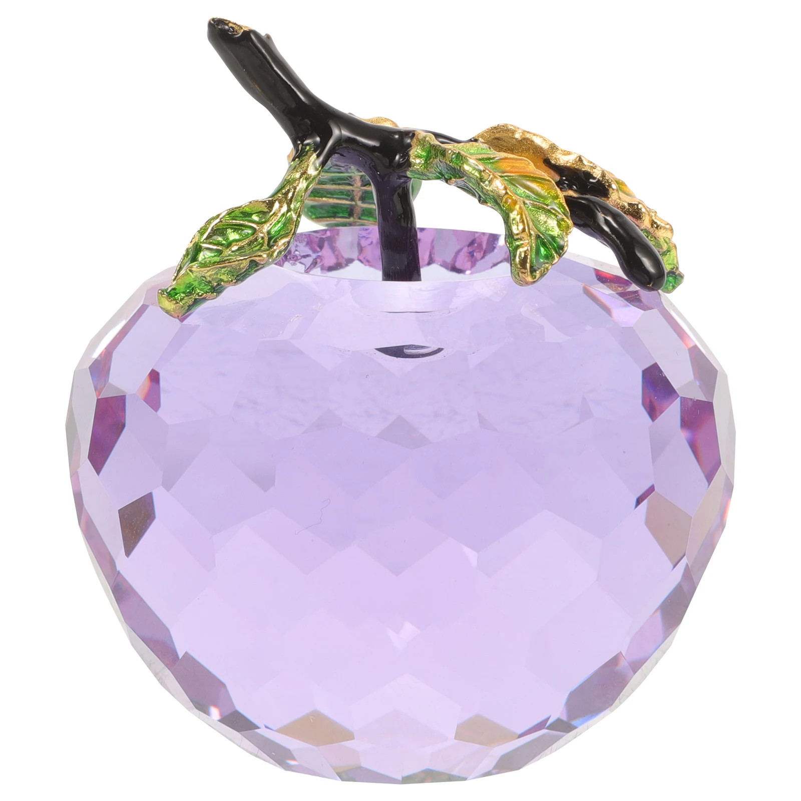 

1pc Facetted Apple Clear Crystal Decorations Home Desktop Christmas Adornment Craft Ornament Xmas Gift