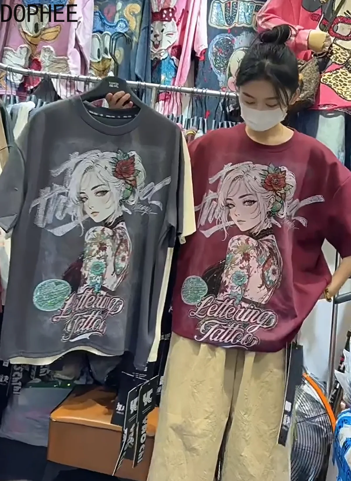 

Новинка 2025, осенние черные свободные футболки с короткими рукавами, красивые женские футболки с американскими уличными бриллиантами, универсальные хлопковые топы средней длины