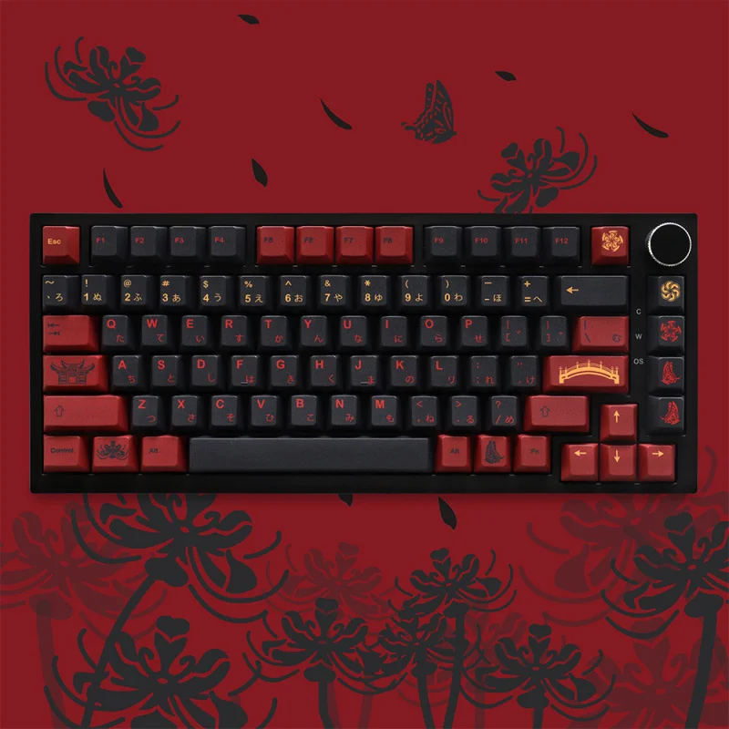 GMKFlower KeycapHiganbanaSublimationPBTOriginal height, highly suitable for mechanical keyboardskeycap