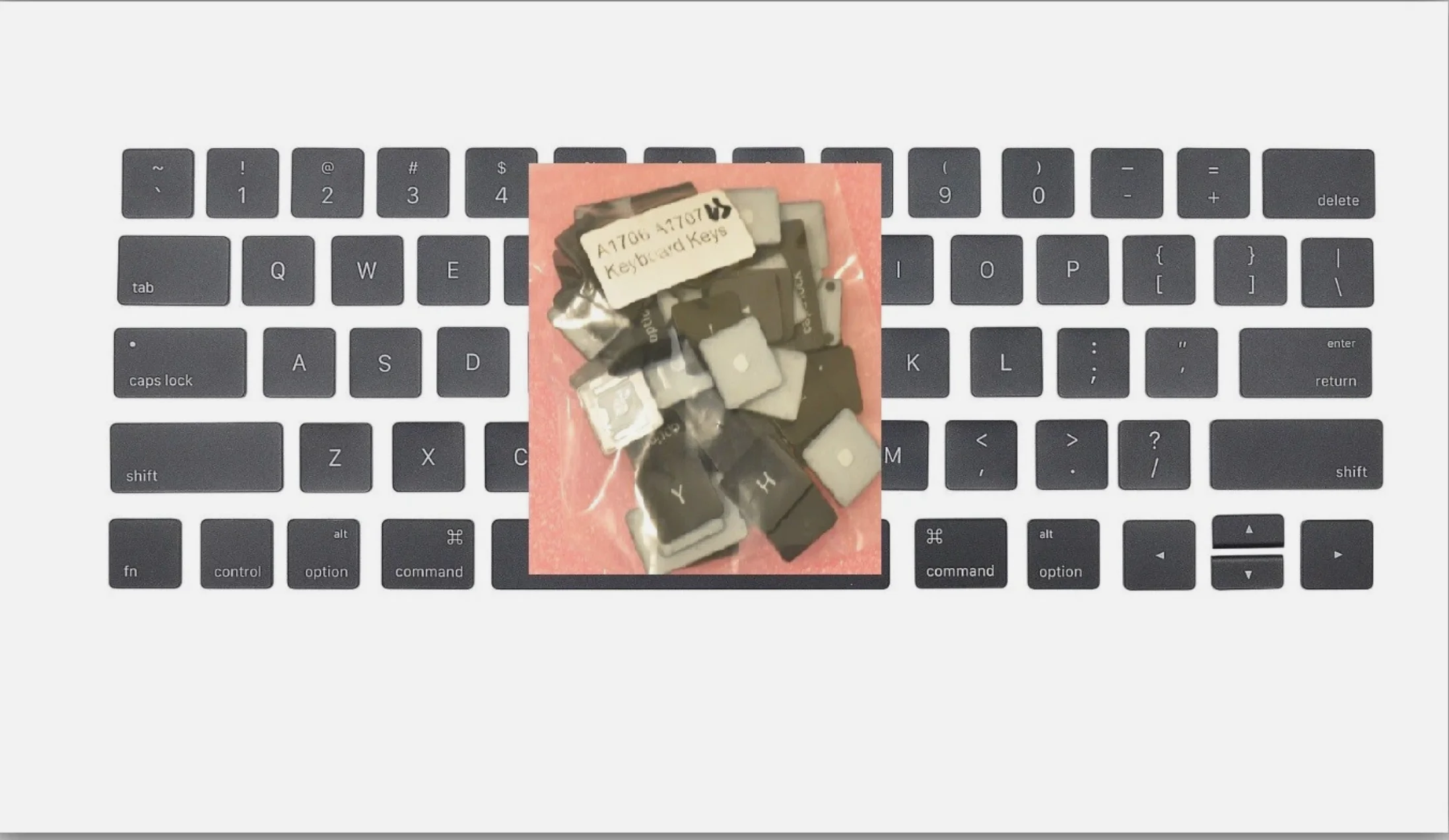 Nowa oryginalna nakładka na klawisz A1706 A1707 A1708 do Macbook Pro US UK RU SP FR Niemiecki Turecki Klawisz do laptopa 2016 2017 rok — zdjęcie produktu 2