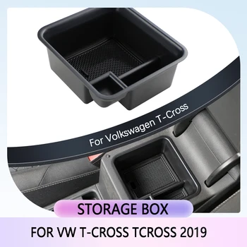 Car Console Armrest Storage Box Container Case for VW T-cross Tcross 2019-2023 Refit Accessories Styling