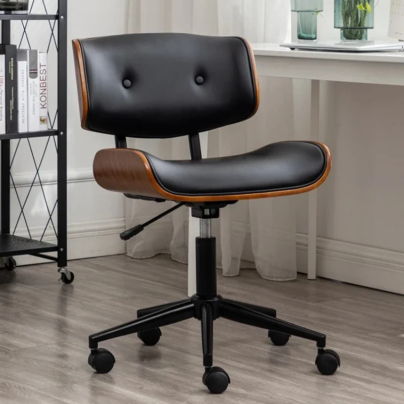 

Nordic Luxury Gaming Chair Solid Wood Office Furniture Simple Long-Sitting Swivel Computer Seat Adjustable Lift Office Chair