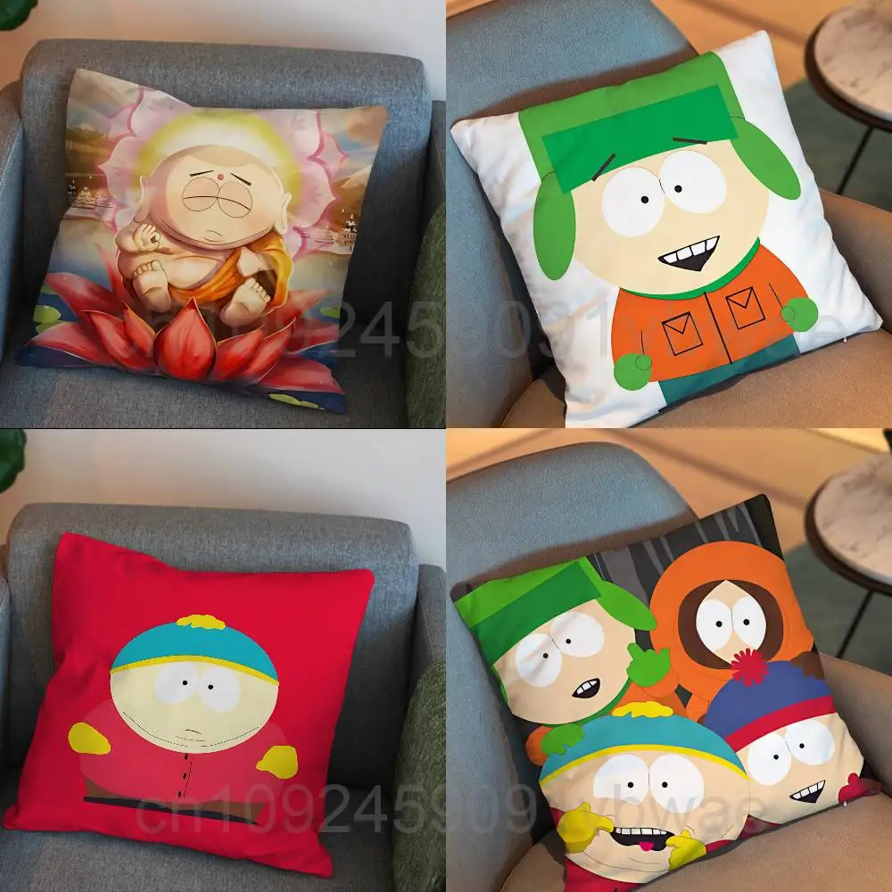 

Kyle Stan South Park Cartman Pillow Case Sofa Living Room Bedroom Headboard Backrest Cushion Square Cushion Nap Time