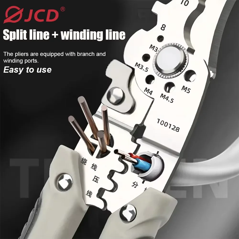 

Electrical Wire Crimper Cable Cutter Adjustable Automatic Wire Stripper Tool Electrician Multi-Purpose Stripper Crimping Pliers