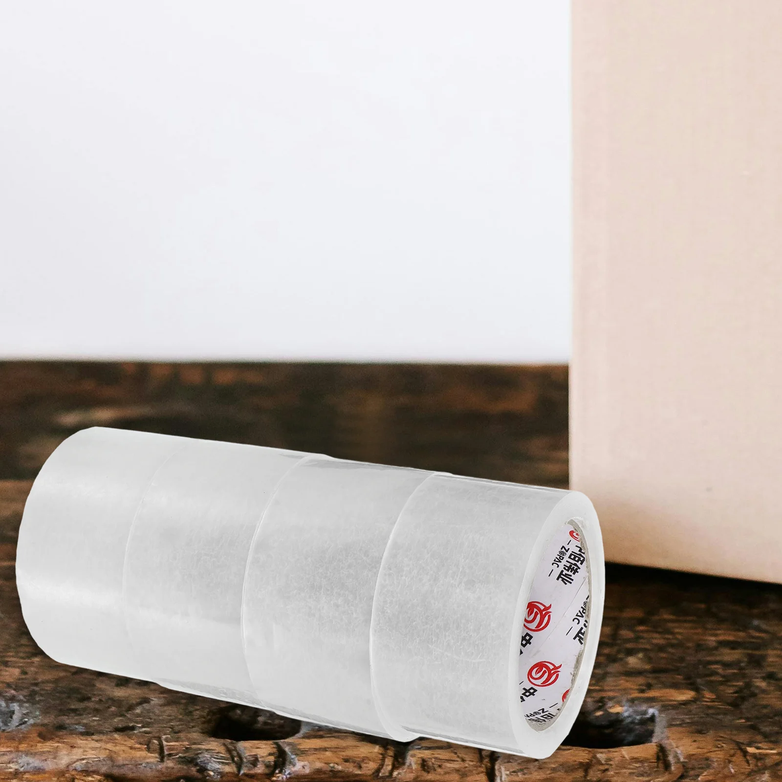 Fita de vedação 4 rolos de material bopp transparente, alta resistência, fácil de usar para embalagem de caixa e caixa, fita de vedação de caixa