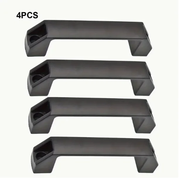

4pcs Caravans Handles Durable Nylon Plastic Door Handles For Rv Polyamide Grippers Motorhome And Boats Black Plastic Handles