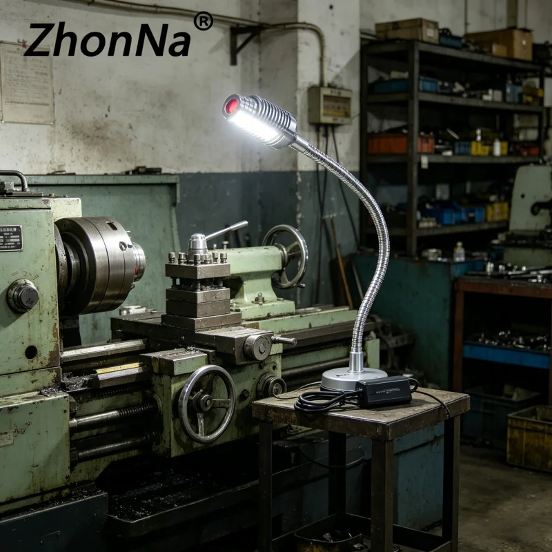 Adjustable Focal Length Blue Light Work Light for Laser Welding Machine with Positionable Hose - Tool for Precision Welding