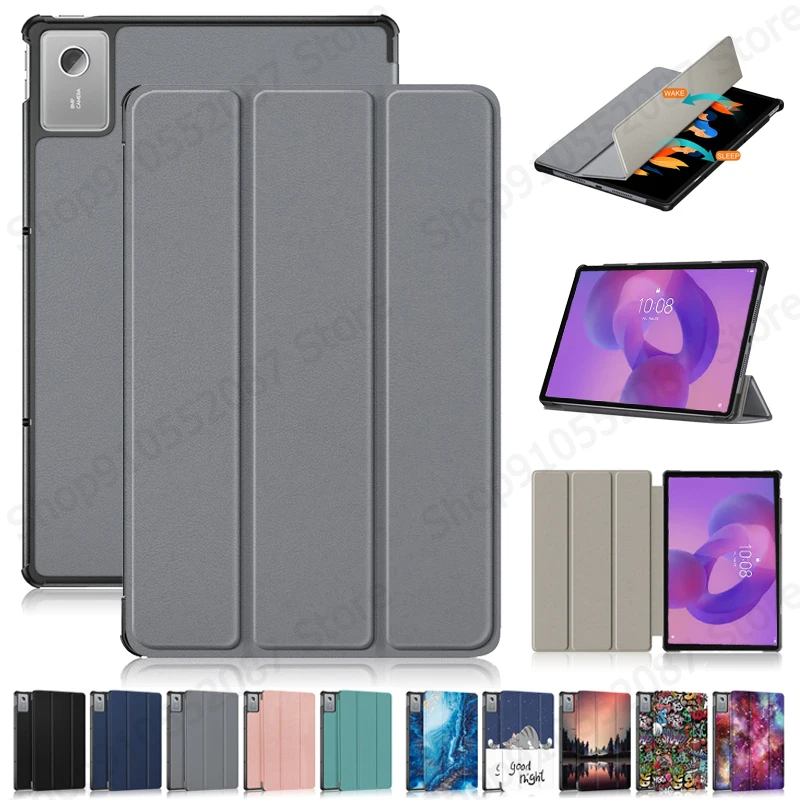 

For Lenovo Idea Tab Plus 12.1 Case tb361fu tb361zu Trifold Magnetic Leather Stand Hard Smart Cover For Idea Tab Plus Case 12.1"