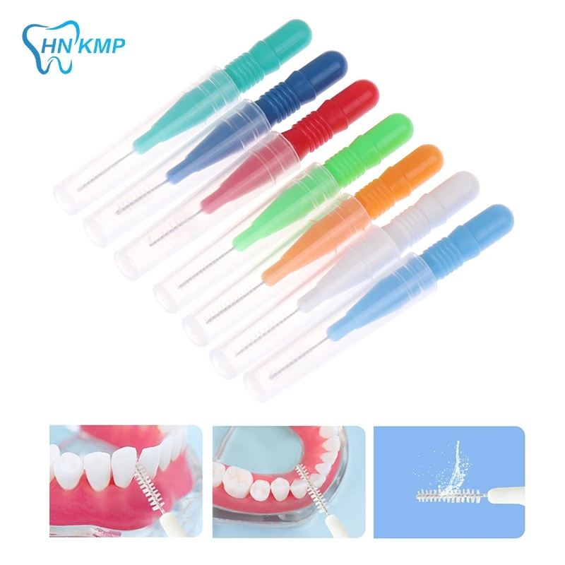 10pcs I-Type Push Pull Interdental Brush Cleaning Between Teeth Oral Care Orthodontic I Shape Tooth Floss