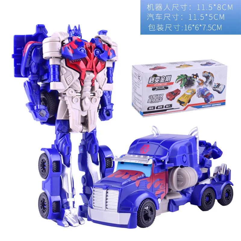 Transforming Toys Car kids Transformation Robot Kit Models 2 In 1 One Step Model Deformed Car Dinosaur Toys For Children Gifts