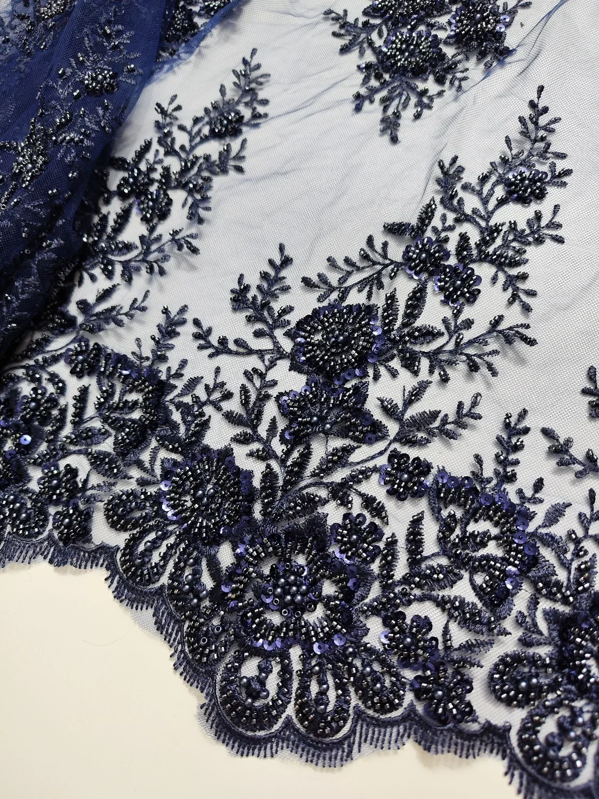 High Quality Wine African Handmade Beads Lace Fabirc 2023 Sequins Embroidery Nigreian Lace Fabric For Wedding Dress LWH23107A