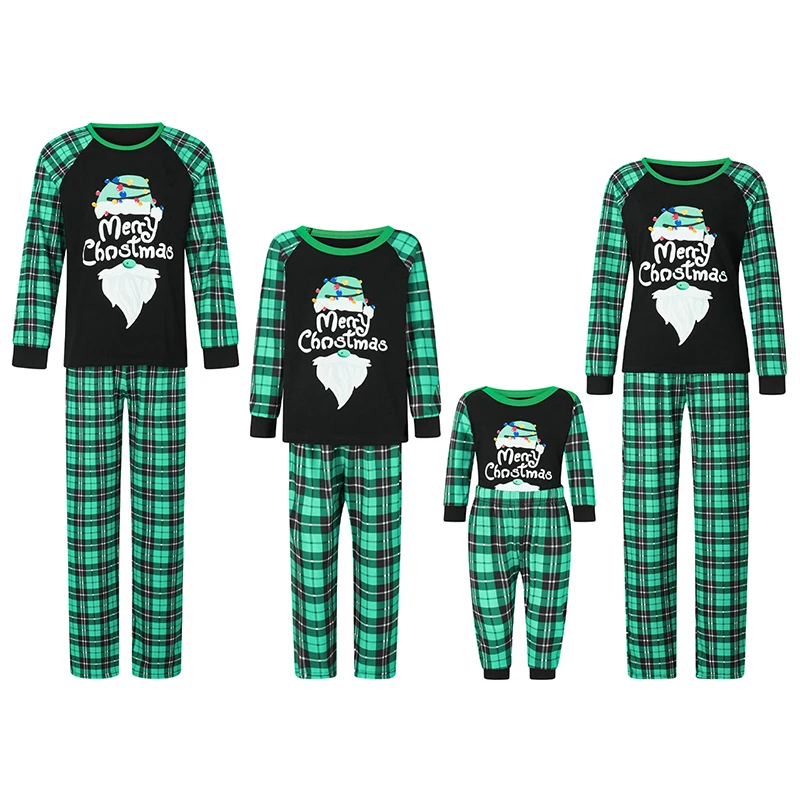 Conjunto de pijamas familiares navideños a juego, camiseta de manga corta con estampado de renos y pantalones a rayas, ropa de dormir para el hogar