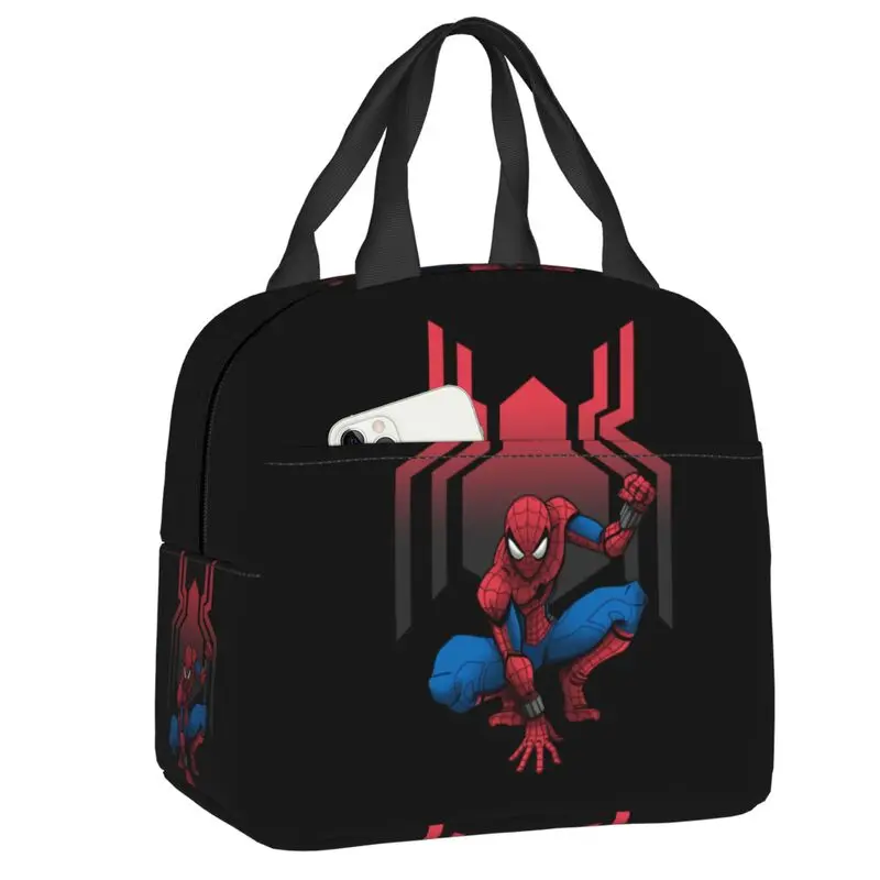 Borsa per il pranzo personalizzata Spider Man borsa per il pranzo riutilizzabile con isolamento termico per le donne borse per il cibo da viaggio