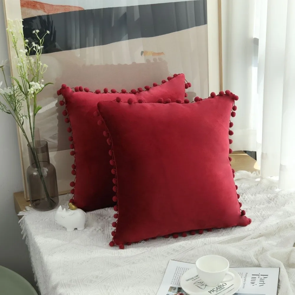 Square Shape Throw Pillow Covers Material Soft Decorative Pillow Cover Comfortable Luxury Euro Cushion for Sofa Decor