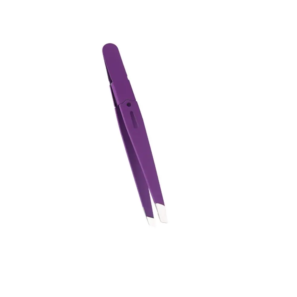 

Portable Eyebrow Tweezer Colorful Hair Removal Slanted Eye Brow Clips Multi-purpose Stainless Steel Eyebrow Clamp Women