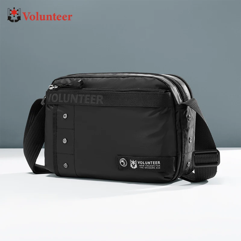 VOLUNTEER 4L Fashion Casual Crossbody Bag Men 2026 New Oxford Waterproof Shoulder Bag Male Outdoor Commuter Bags Man 1876-01