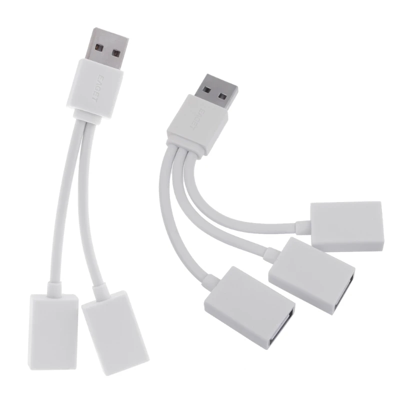 USB Cable Splitter Phone Adapter USB to USB 2.0 Adapter with Data & Charging Dropship
