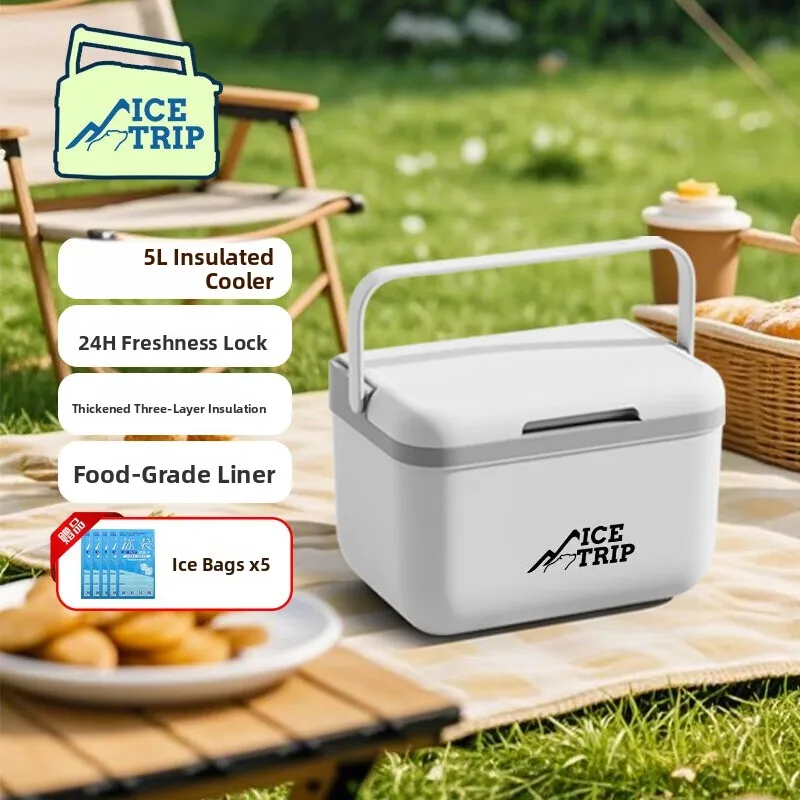 

Portable Outdoor Insulated Cooler Box Fiing Ice Blos Refrigeration Cam Car Ice Buet Commercial Stall Fre Food Pre...