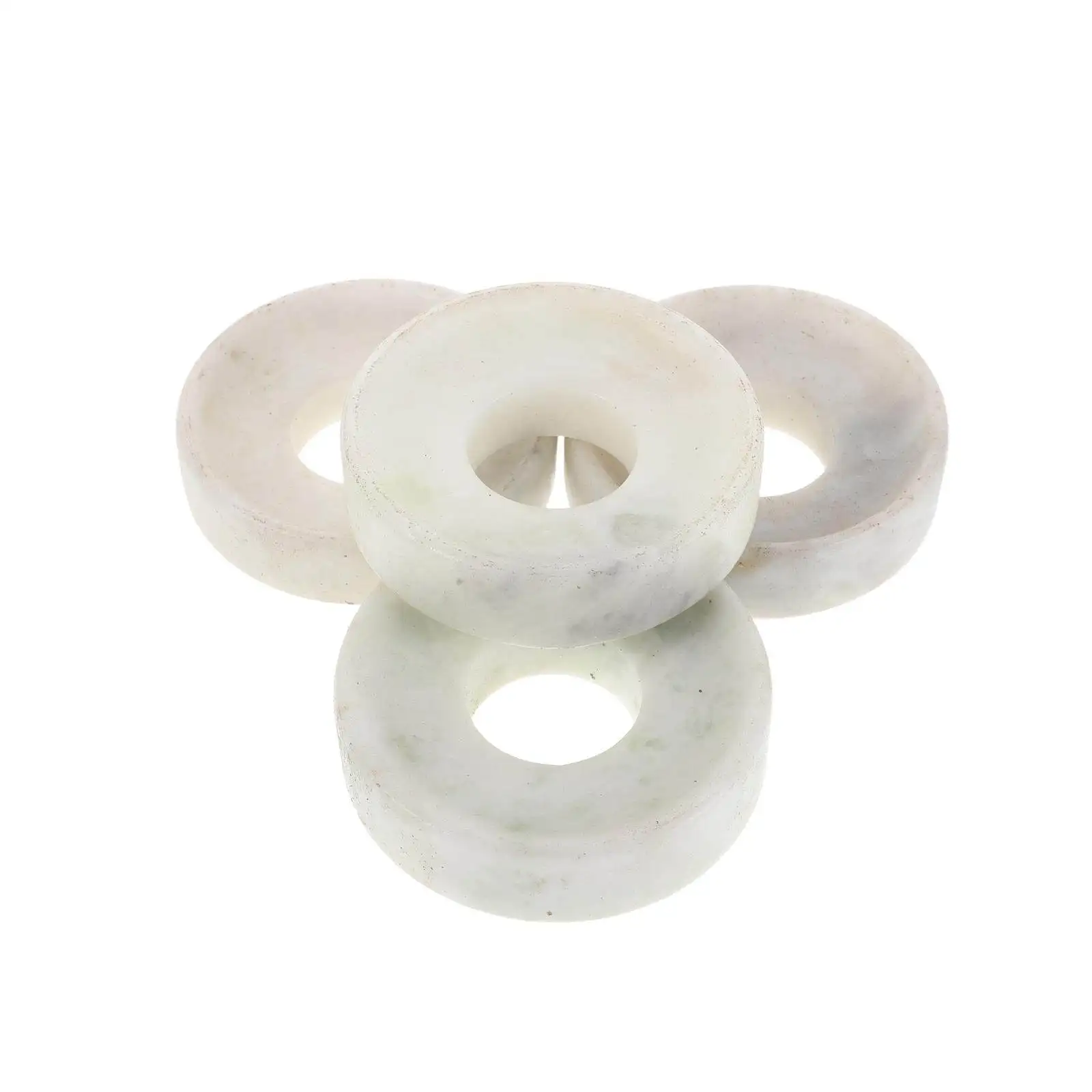 4Pcs Moxibustion Jade Protective Heat Mat Stable Non-Slip Insulating Base for Acupuncture Chinese Moxibustion Therapy Spa Use