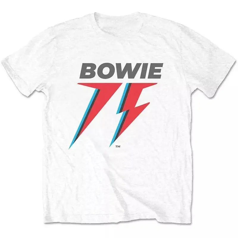 Y2k Vintage Tops David Bowie Print T-shirt Rock High Street Short Sleeve Casual Loose Streetwear O Neck Fashion Tops Unisex