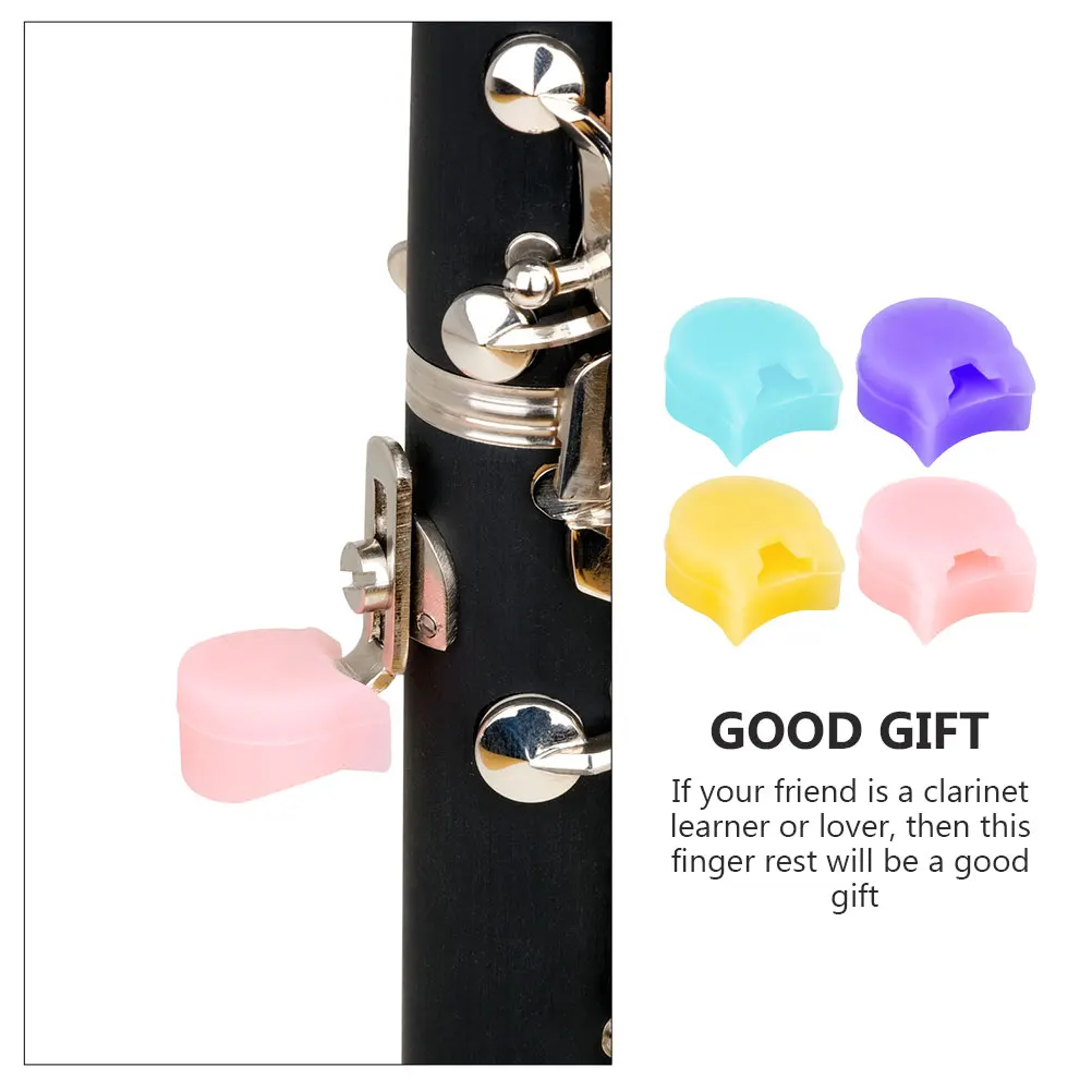 

4 Pcs Clarinet Thumb Rest Cushion Pad Instrument Pads Decorate Finger Protectors