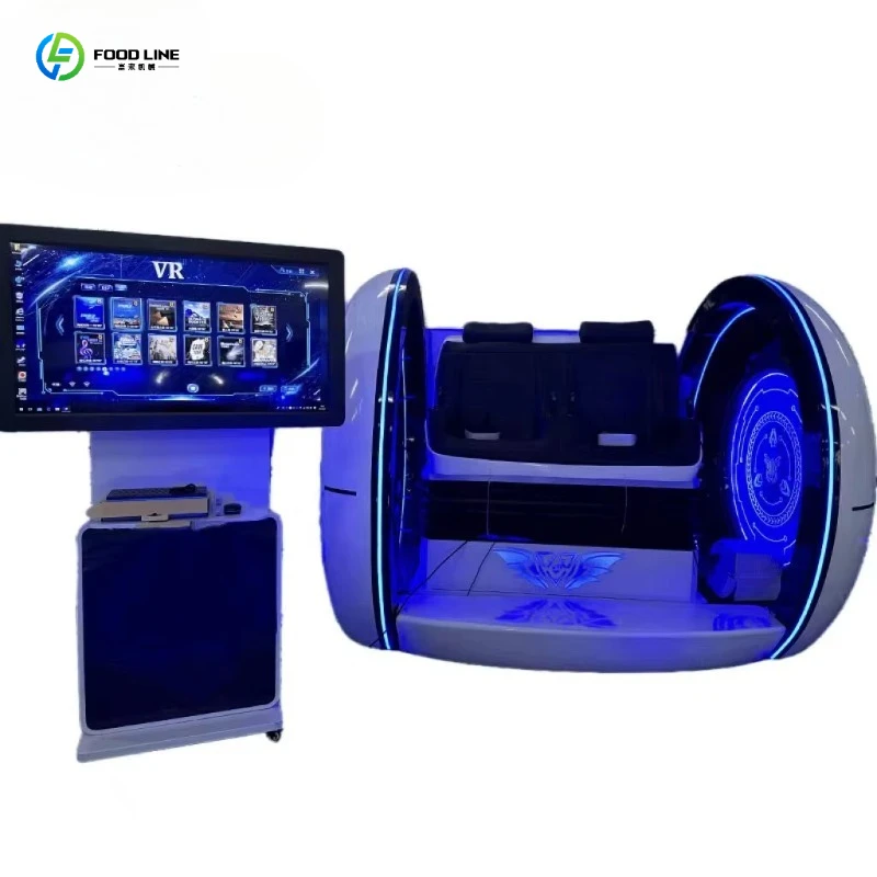 FL VR Cinema Simulator Immersive 3D Projection Capsule Composite Material for Tourist Resort Center
