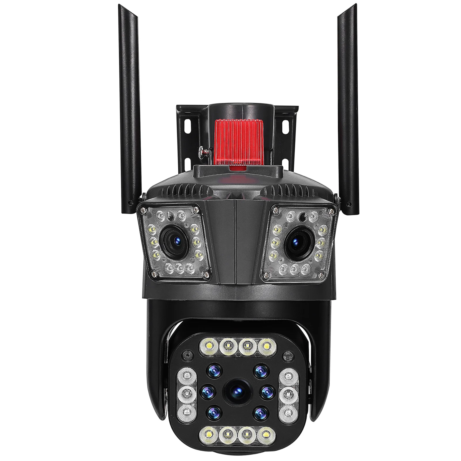 

Security Camera Wifi Three Lens High Definition Remote Monitoring Night Vision Indoor Outdoor Use ABS Material Home Protection