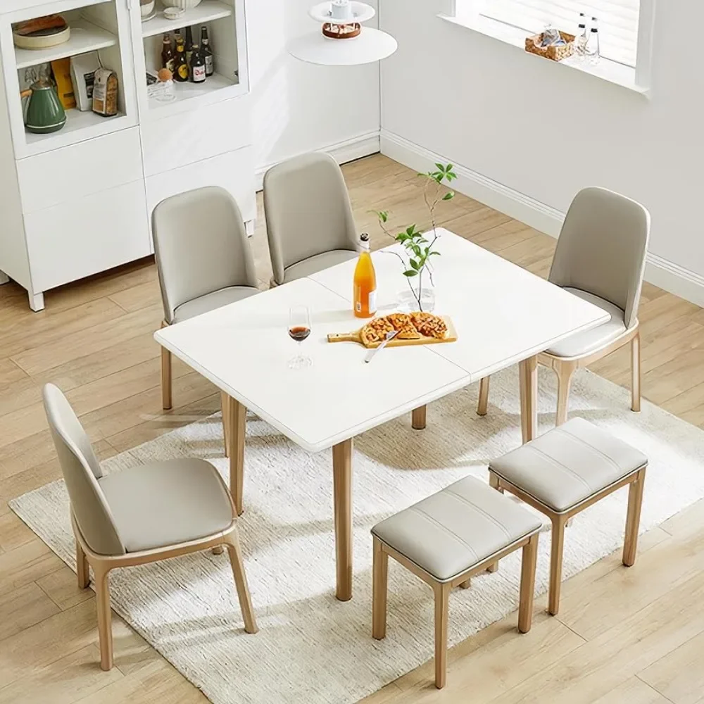 47” W X 35.4“D X 29” H) Kitchen Furniture 47“ Multifunctional Wooden Foldable Dining Table With Thai Oak Legs Dining Room Sets