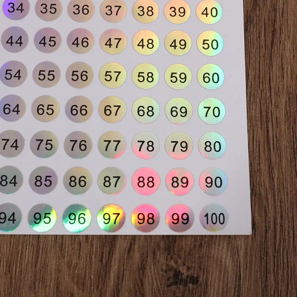 1-500 Waterproof Number Sticker Label Marking Numbering Manicure Tool Self-adhesive Digital Sticker Scrapbooking DIY Craft