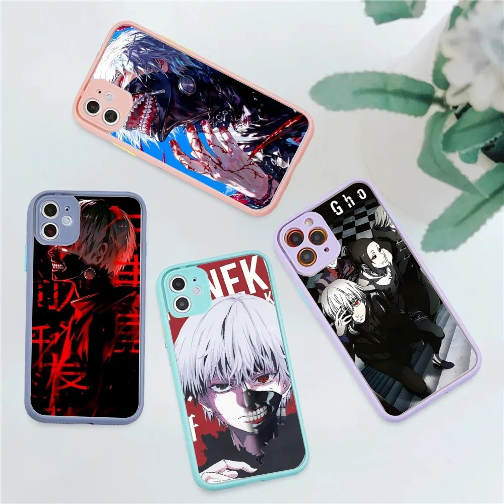 Anime Tokyo Ghoul Phone Case for iPhone 14 11 12 13 Mini Pro Max 8 7 Plus X XR XS MAX Translucent Matte Cover