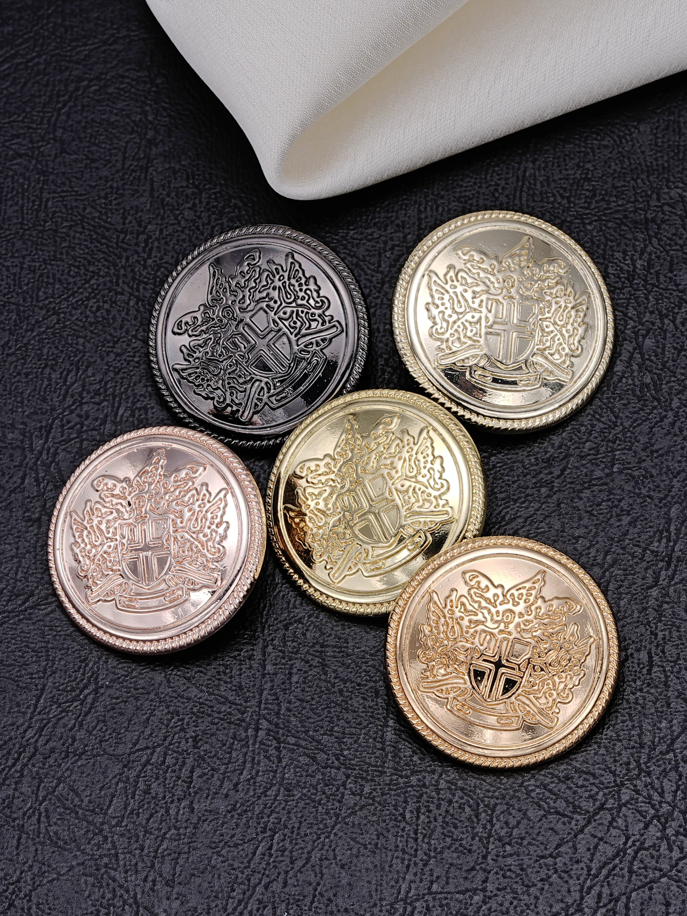 Botões redondos de haste de metal vintage, 10 unidades, para roupas, costura, tricô, suprimentos, faça você mesmo, botões decorativos de casaco de vestuário