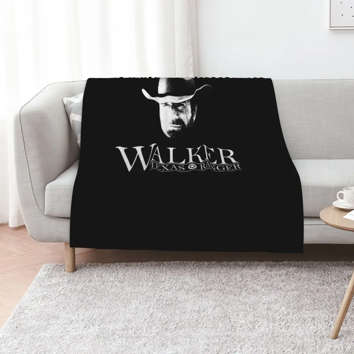 Walker Texas Ranger (Chuck Norris) Head and Logo Essential Throw Blanket funny gift Cute Plaid Sofa Quilt Blankets