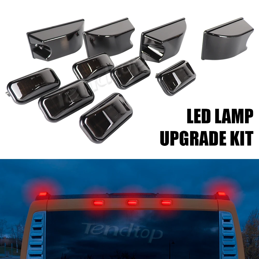 10pcs Side Marker Turn Signal Lights Cab Roof Marker Light Door Panel Tail Brake Rear Fog Lamp  For Hummer H2 SUV/SUT