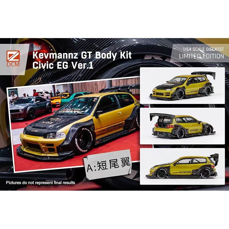 PreSale DCM 1:64 Kevmannz GT CIVIC EG Diecast Car Model Collect Miniature Toys