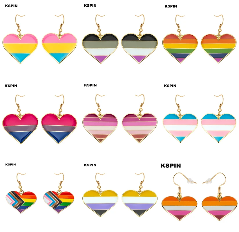 Transgender Rainbow Pansexual pride Genderqueer pride LGBT Earrings Gay Pride Rainbow Earrings Jewelry For Women Men Lovers Gift