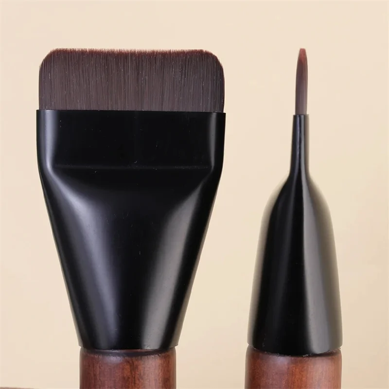 Ultra Thin Foundation Brush Flat Head Face Contour Brush Wooden Handle Make Up Brush Blending Foundation Cream Makeup Brushes