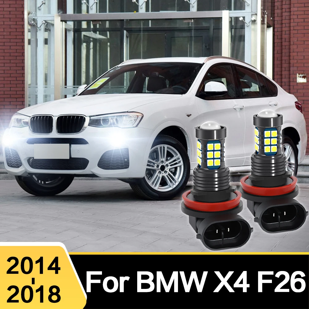 LED Car Light Front Bulb Fog Lamp For BMW X4 F26 2014 2015 2016 2017 2018 Accessories