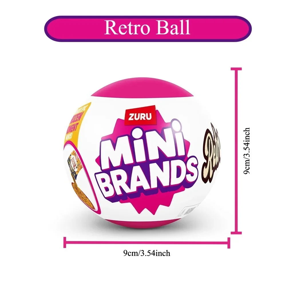 Zuru Mini Merken Retro bal Blind Box Zuru Serie Mystery Box Collectible Speelgoed Decoratie Verjaardagscadeau voor kinderen Aangepast