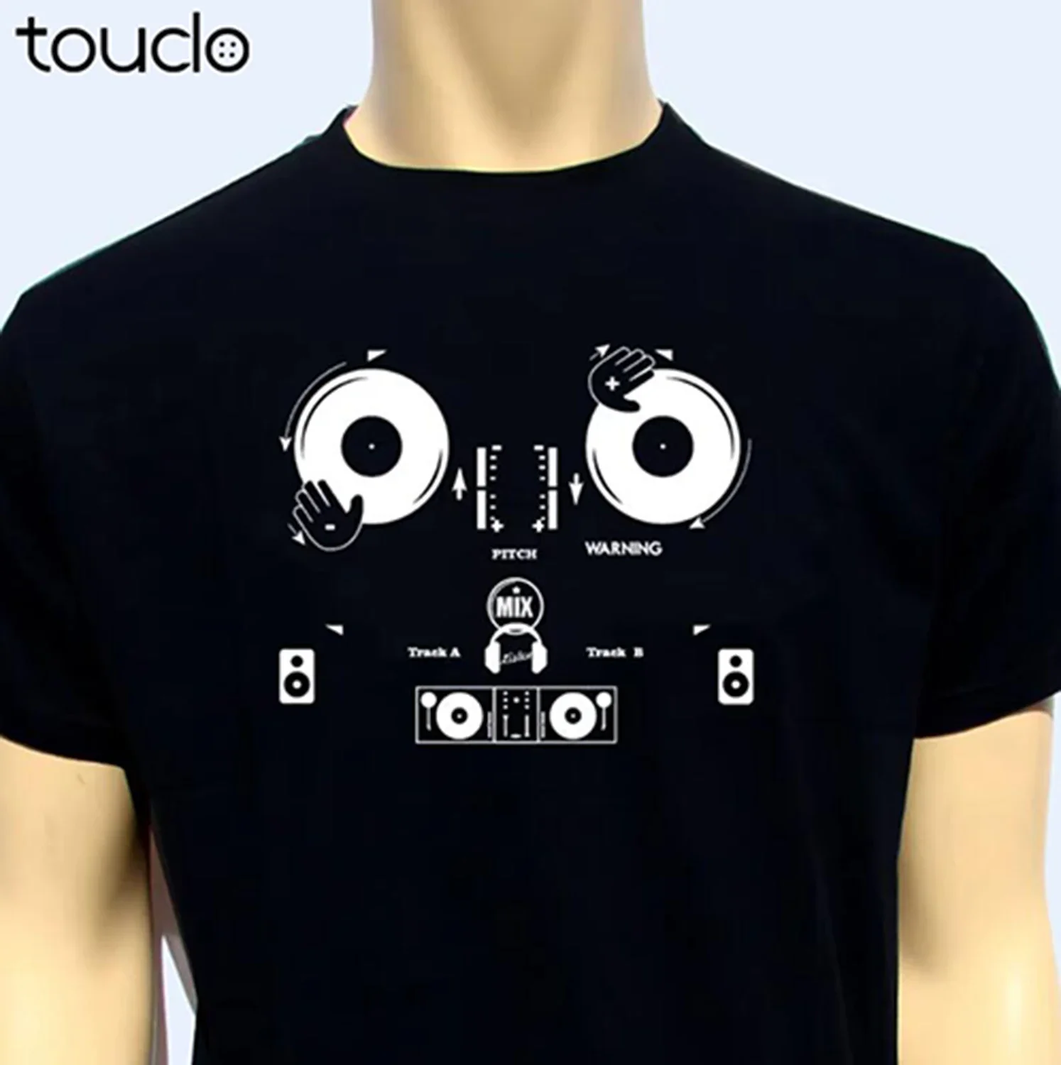 Dj Turntable Pitch Control Printed Mens T Shirt Design Music Tee New Men Fashion Brand Fitness Slim Fit Political T Shirts