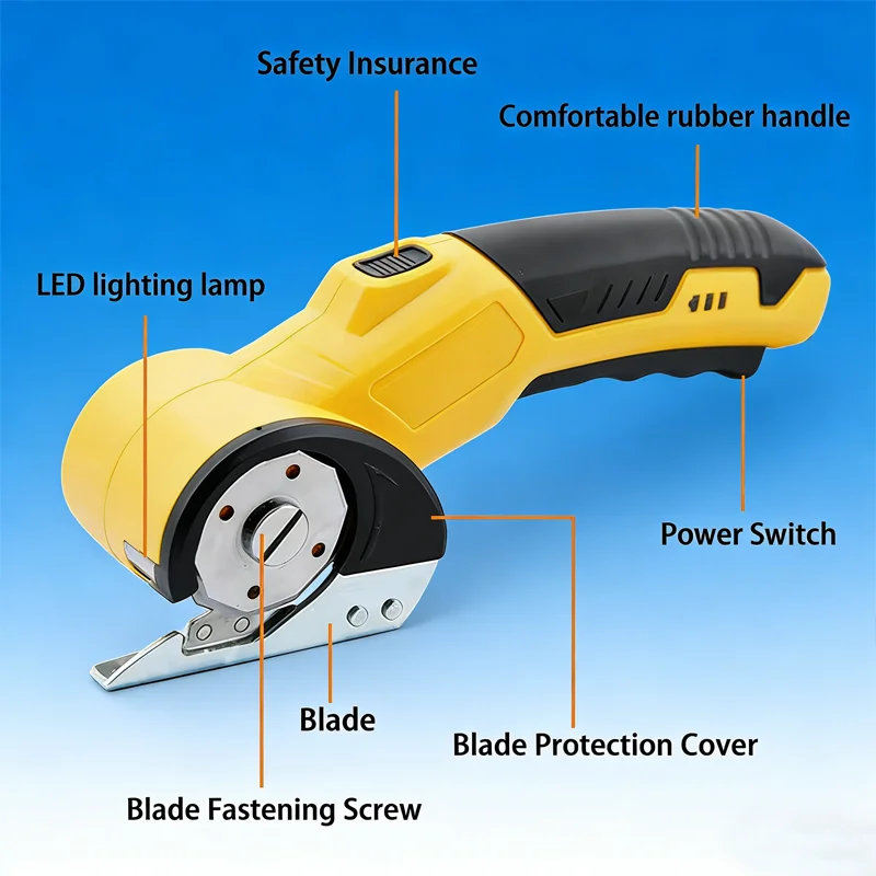 Rechargeable Cordless Electric Scissors Cardboard Cutter for Carpet Fabric Leather  Fabric Cutting Machine electric tool view 6