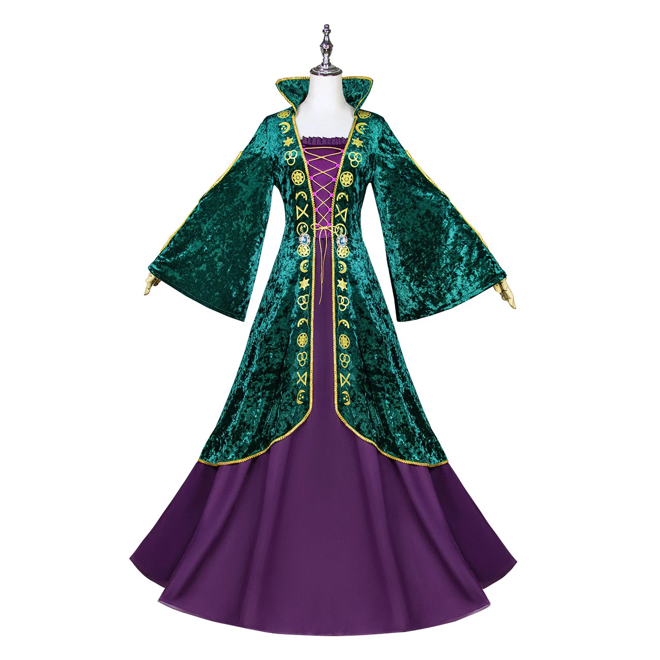 Medieval Long Dr Witch Cosplay Costume Wilhelmina Stage Performance loween Women's Traditional Ethnic Faionable Gown