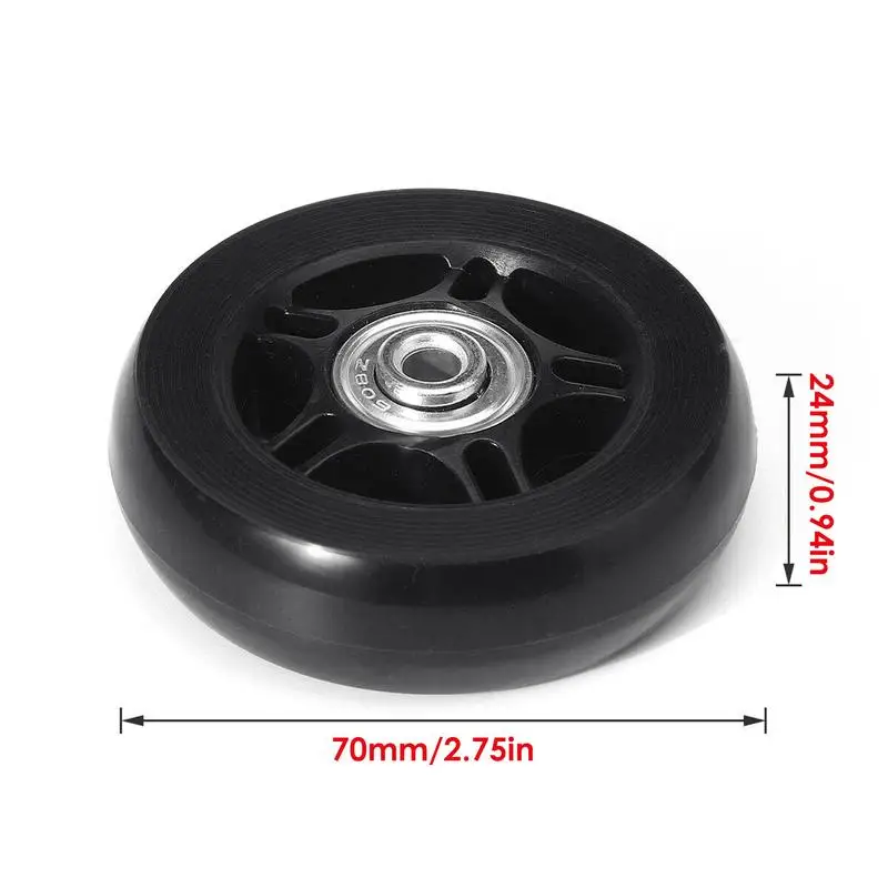 2 szt. Elastyczne koło bagażowe praktyczna wymiana śruba rolkowa trwała cicha z narzędziem do naprawy akcesoria podróżne solidna walizka