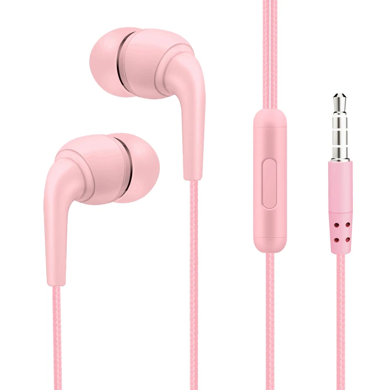 3,5-mm-Macaron-In-Ear-Kopfhörer für Musik anrufe mit Mikrofon-Gaming-Kopfhörern Business einfache mehrfarbige Mode-Kopfhörer