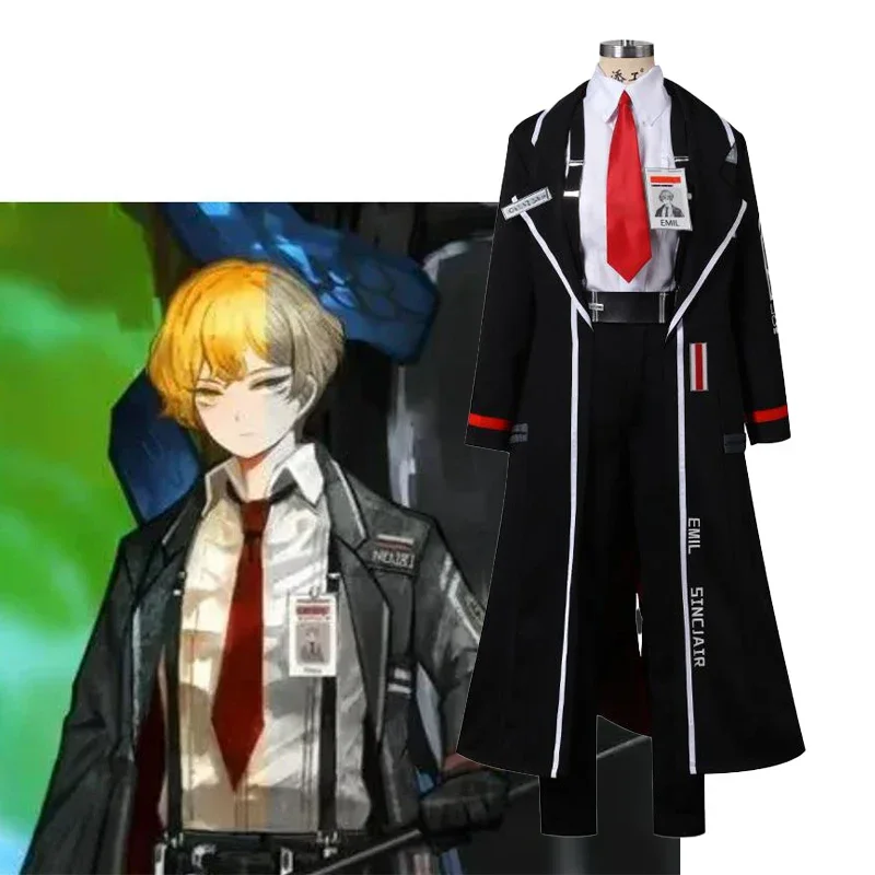 Gioco Limbus Company Sinclair Cosplay Anime Costume uomo abiti cappotto camicie pantaloni cravatta Set maschile Halloween Party travestimento vestito