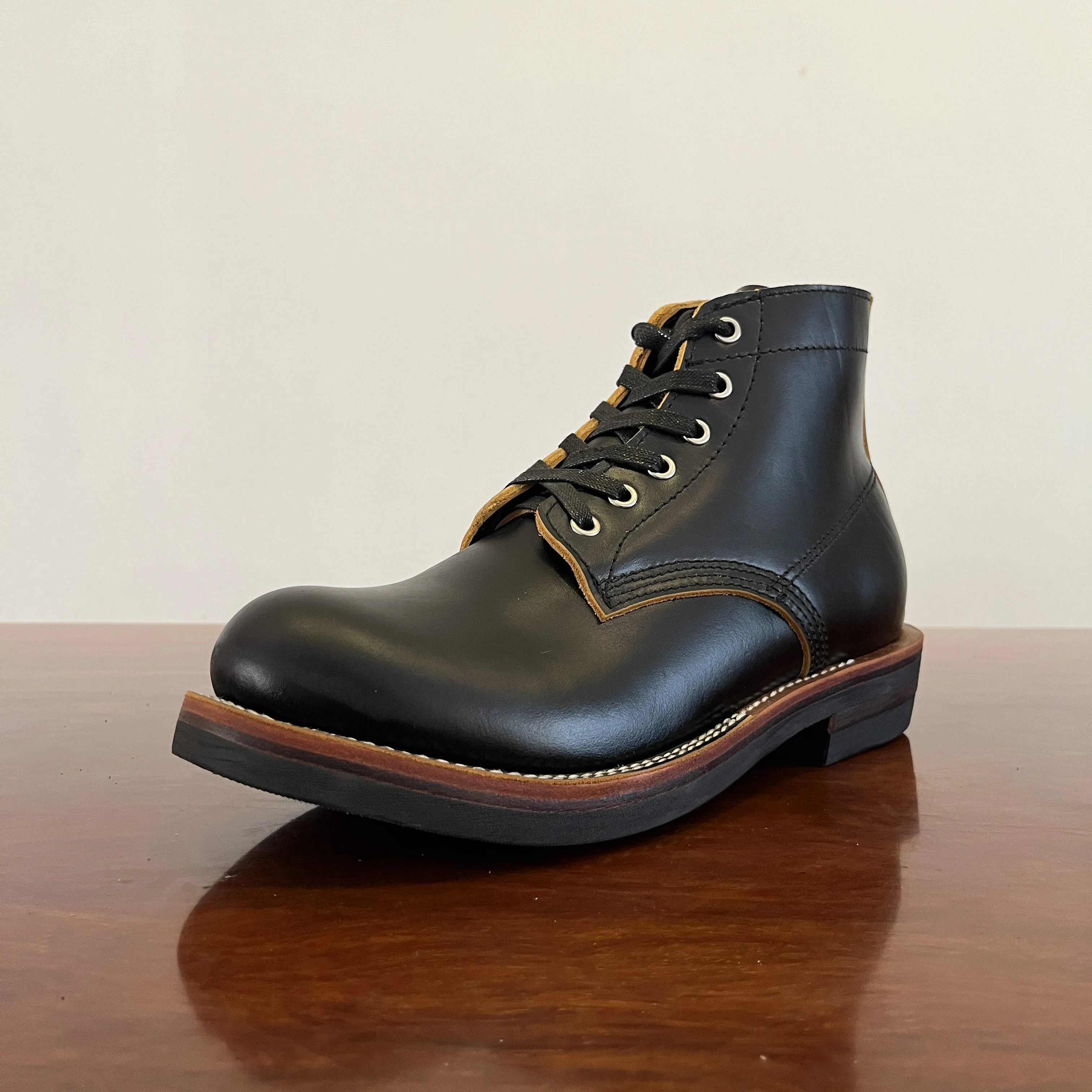 

C449 RockCanRoll Super Quality Size 35-52 Handmade Goodyear Welted Durable Italian Cowhide Boot Footwear